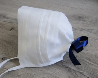 Christening cap for christening gown, cotton