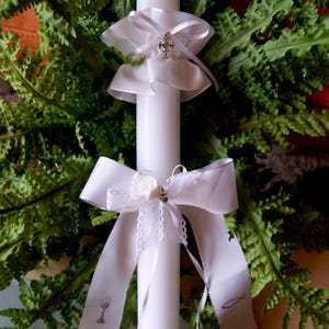 Candle bow with drip catcher, candle decoration