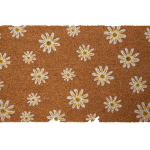 Magical country house doormat; Coconut mat, Flori doormat with flowers