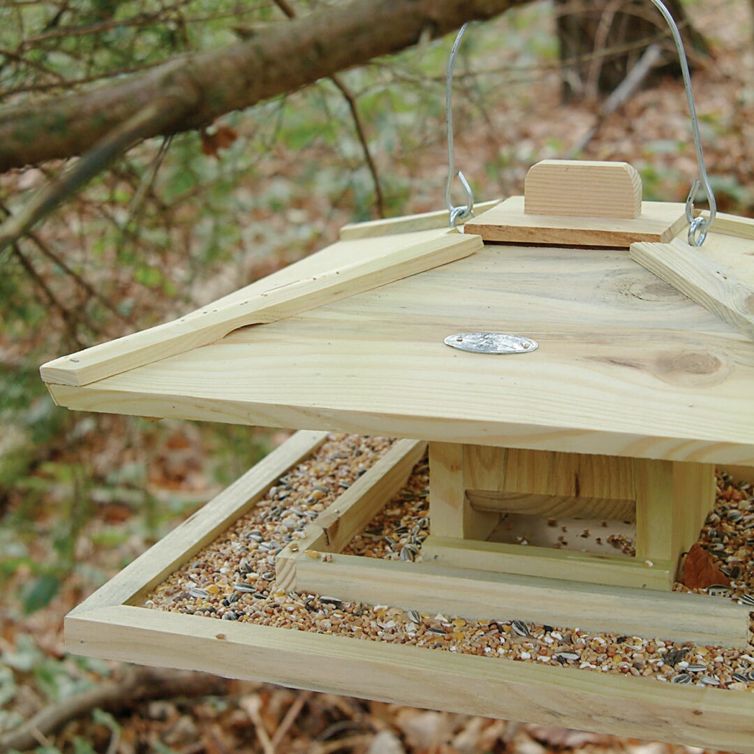 Bird Feeder BENIKO Made Of Pine Wood Birdhouse Feeding Place Silo 38 