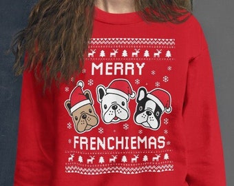 frenchie christmas sweater