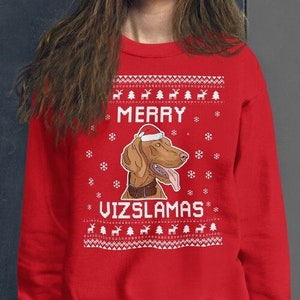 Vizsla Christmas Sweater Hungarian Vizsla Dog Ugly Xmas