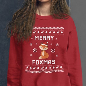 Fox ugly christmas sweater 2025