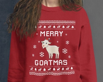 Goat ugly top christmas sweater