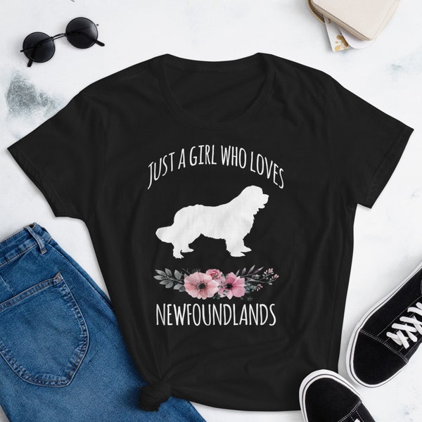 Just a Girl who loves Newfoundland Dogs, Newfoundland Dog Lover Shirt, Newfoundland Mom, Newfoundland Owner, Newfoundland Kid Tee, Newfie