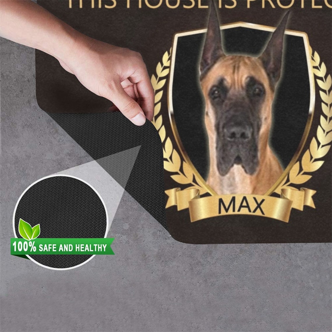 Custom Great Dane Doormat Personalized Great Dane Etsy