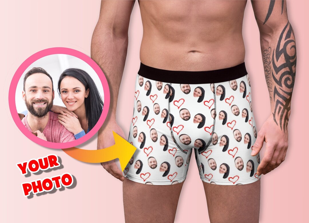 Personalized Boxers With Face Custom Men Underwear Etsy