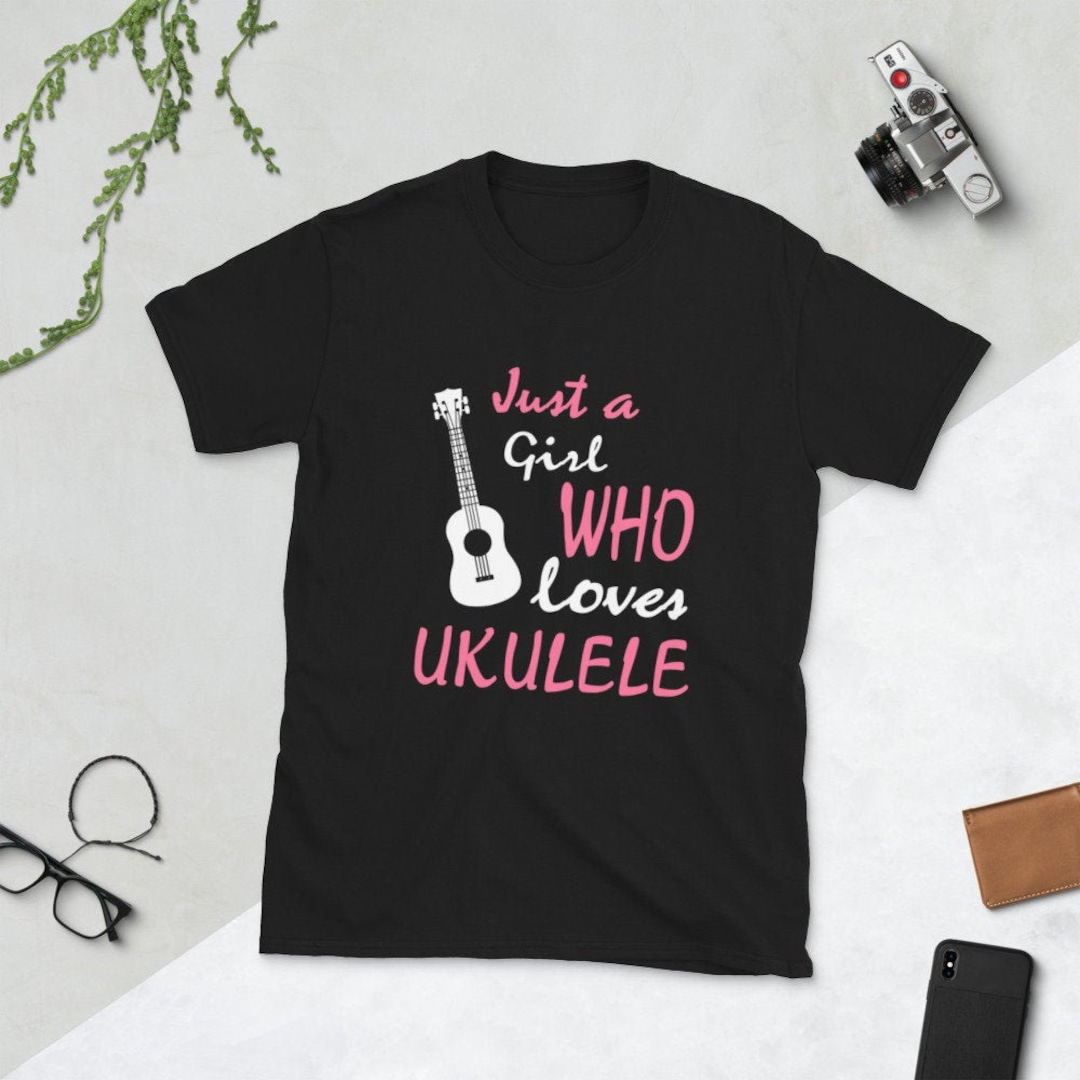 Just a Girl Who Loves Ukulele Tshirt, Ukulele Lover Shirt, Ukulele