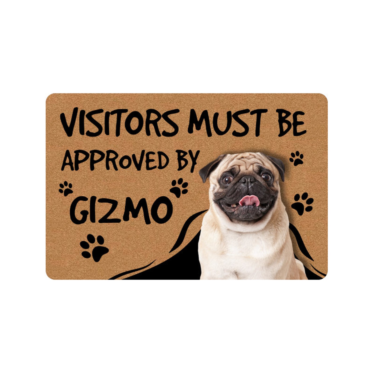 Funny Dog Doormat Dog Face Photo Door Mat Custom Dog Doormat Etsy