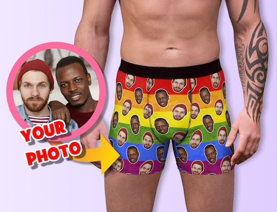 Custom Gay Underwear, Personalized Gay Photo Boxer Briefs