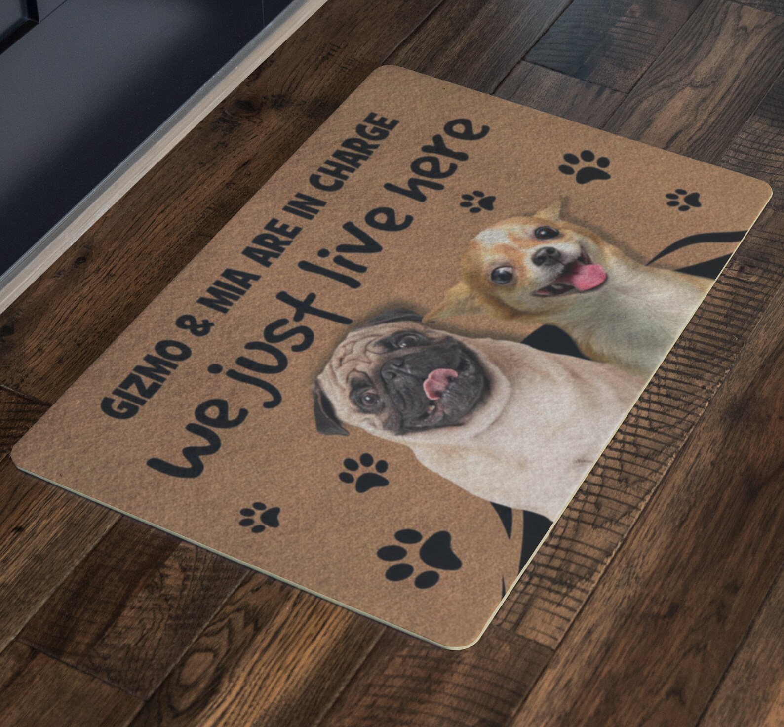 Custom Dogs Photo on Doormat Dog Housewarming Doormat Dogs Etsy