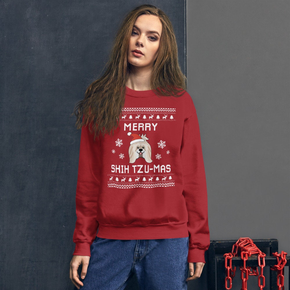 shih tzu ugly christmas sweater