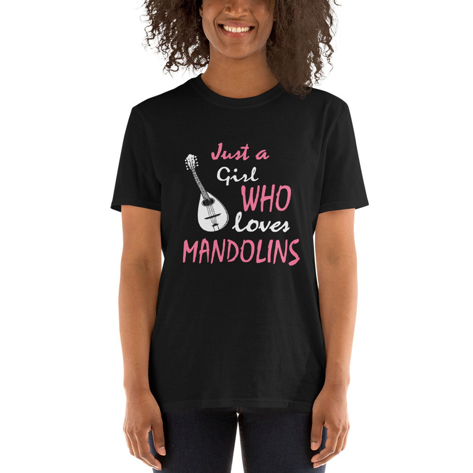 Just a Girl Who Loves Mandolins Tshirt Mandolin Lover Shirt Etsy