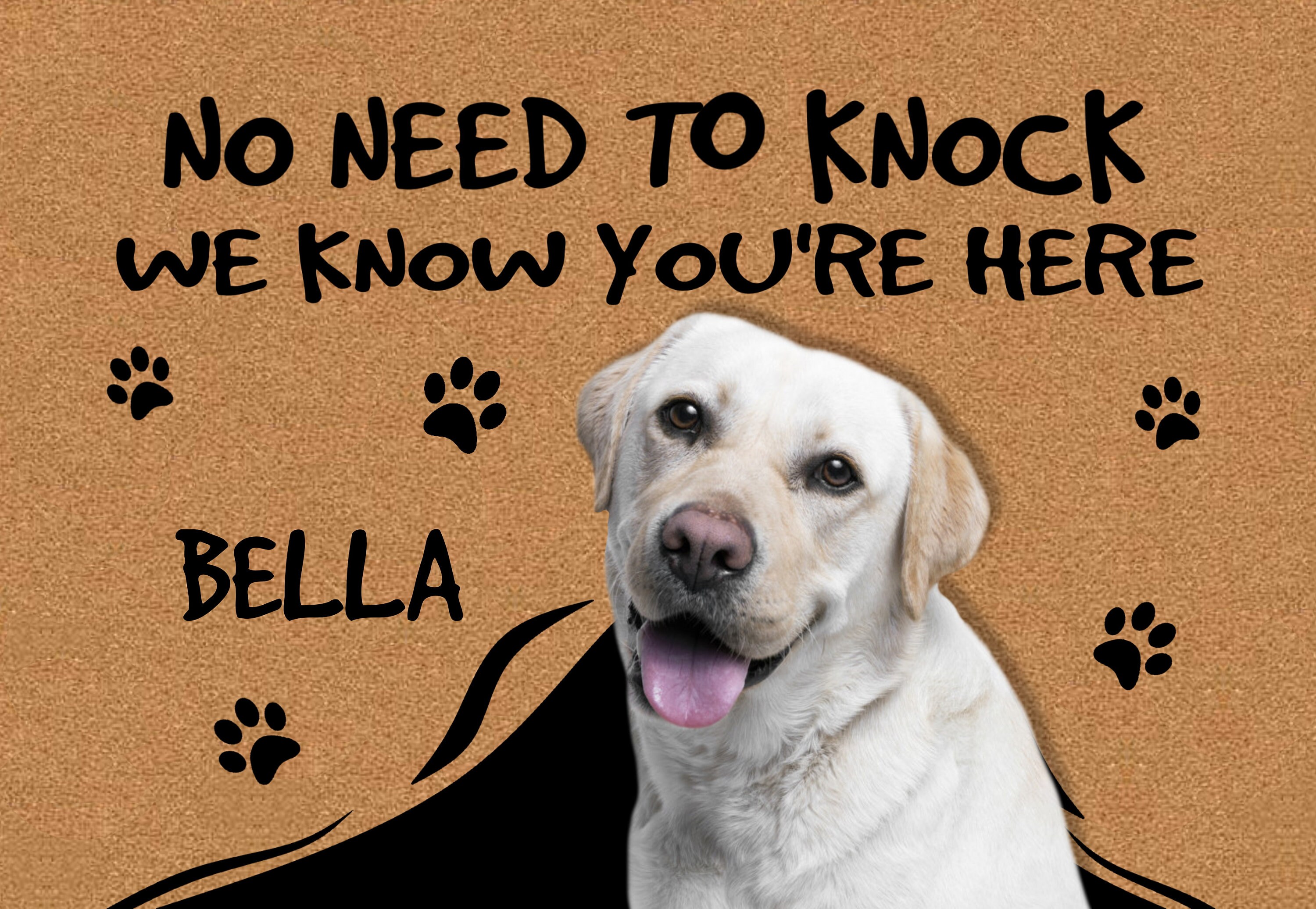 No Need to Knock We Know You're Here Dog's Doormat Etsy