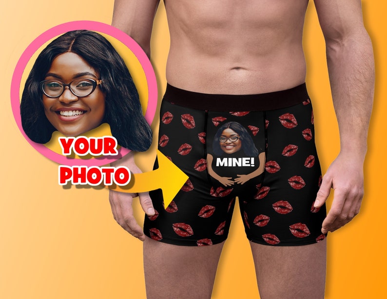 Valentines Day Gift, Mens Underwear With Face, Personalised Boxers ...