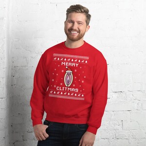 Merry Clitmas Rude Ugly Christmas Sweater, Dirty Xmas Gift ...