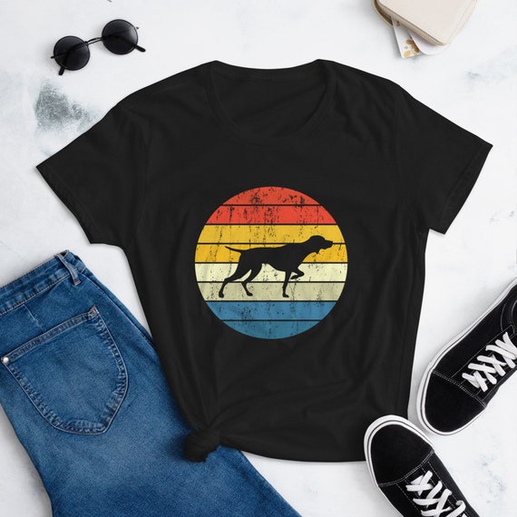 Vintage German Shorthair Pointer Shirt Dog Sunset Vintage German Shorthair Pointer Shirt Dog Sunset