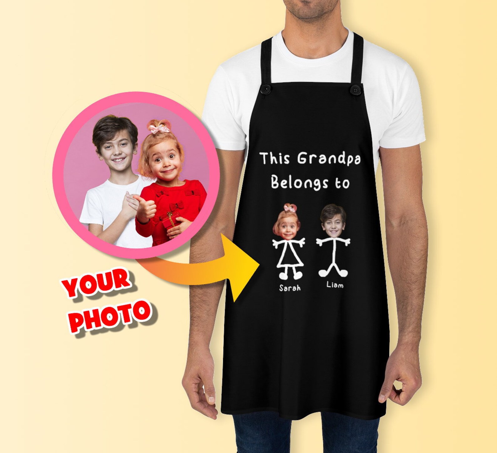 Personalized Grandpa's Apron Custom Photo Apron Gift for Etsy