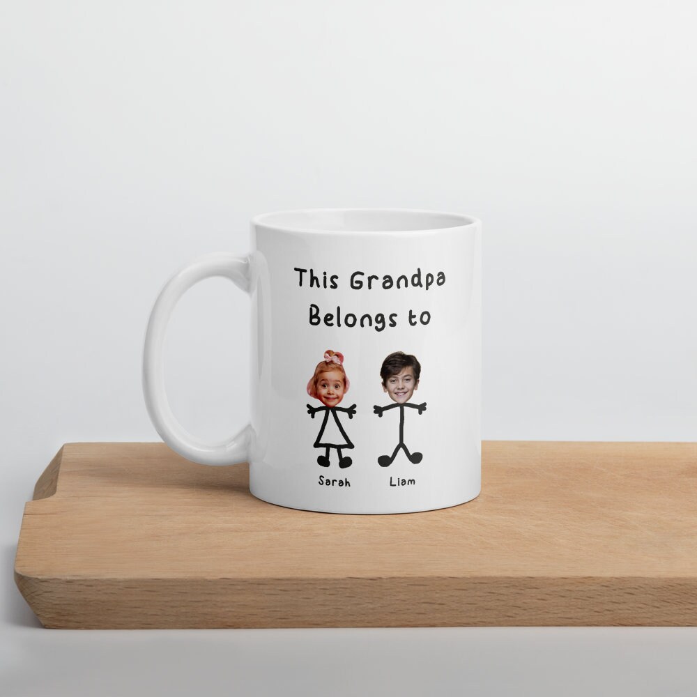 Custom Grandpa Coffee Mug with Grand Kids Photos and Names Etsy