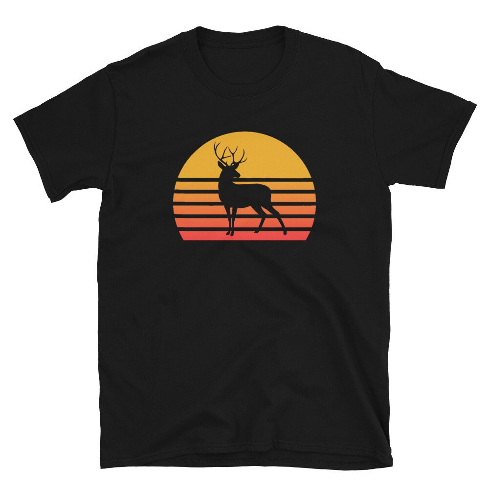 Deer Vintage T-Shirt Deer Silhouette Shirt Deer Women's | Etsy