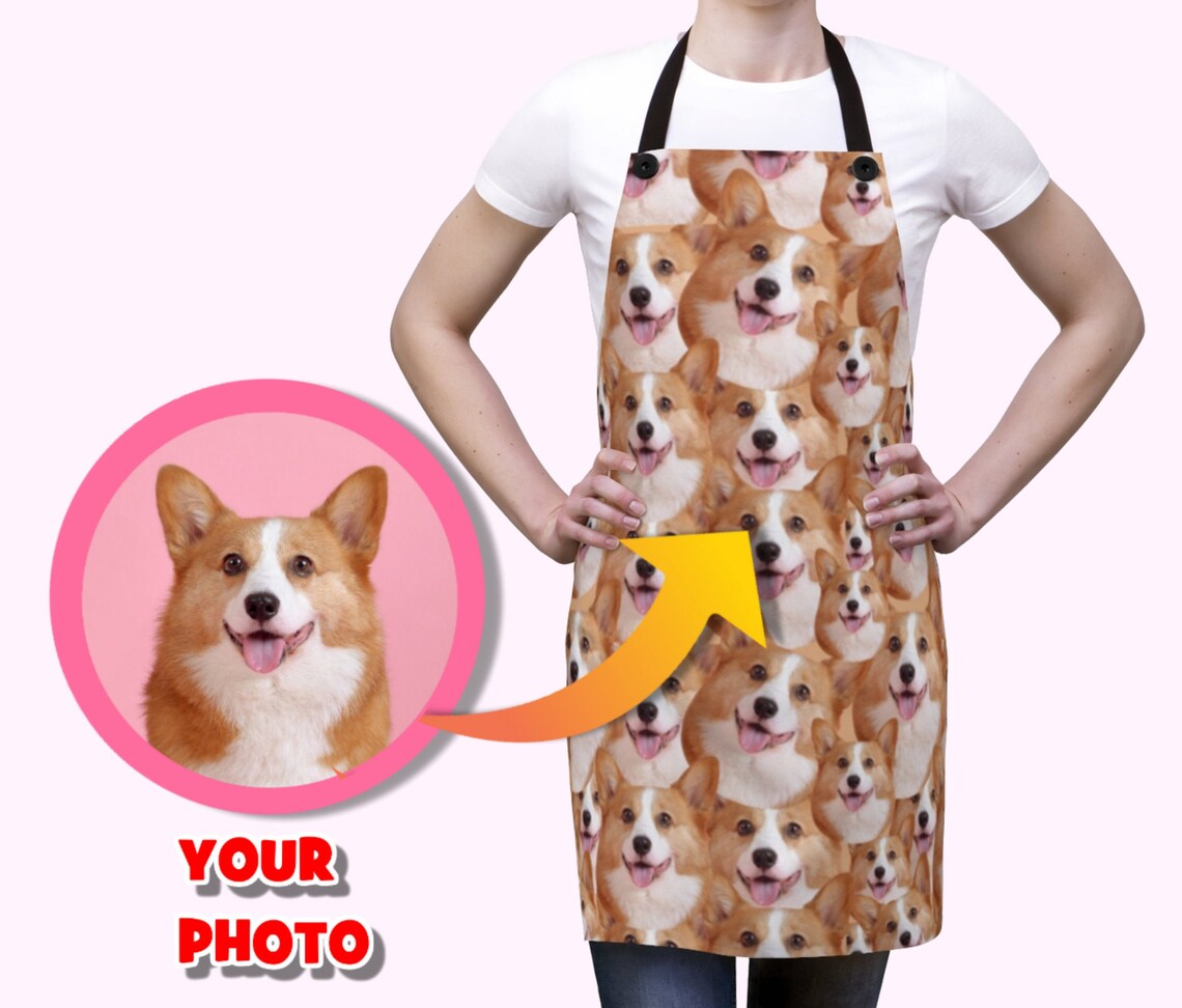 Custom Dog Photo Apron Apron With Dog's Face Etsy