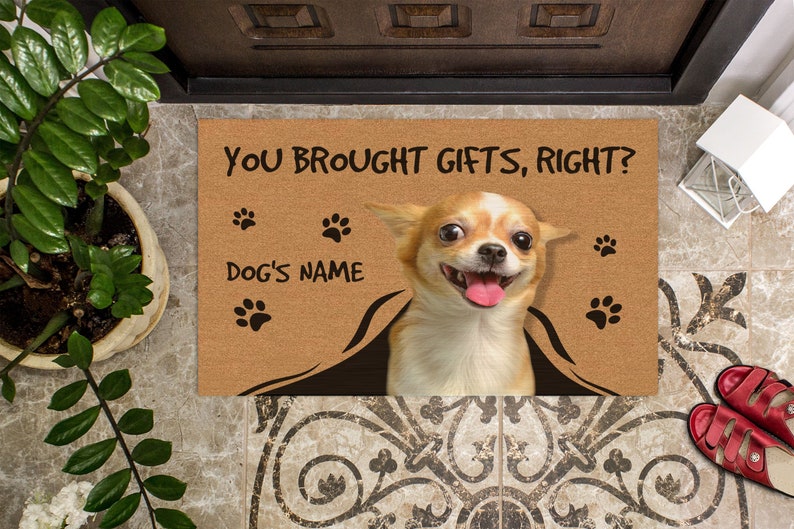 Personalized Dog Picture Doormat Funny Dog Lover Gift Custom image 2