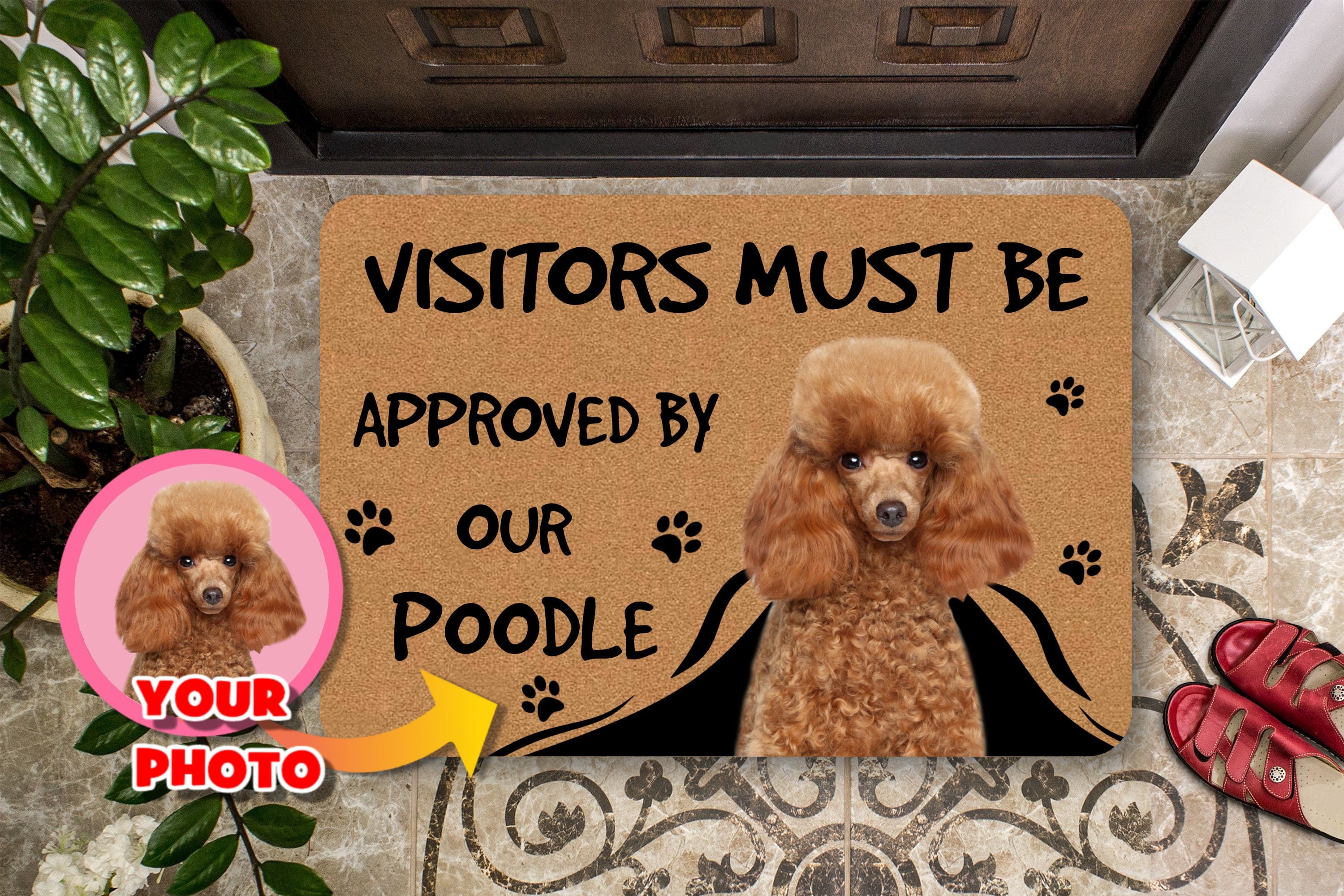 Personalized Poodle Doormat Custom Poodle Owner Welcome Mat Housewarming Gift Closing Gift for Poodle Mom or Dad Poodle Dog Decoration Etsy UK