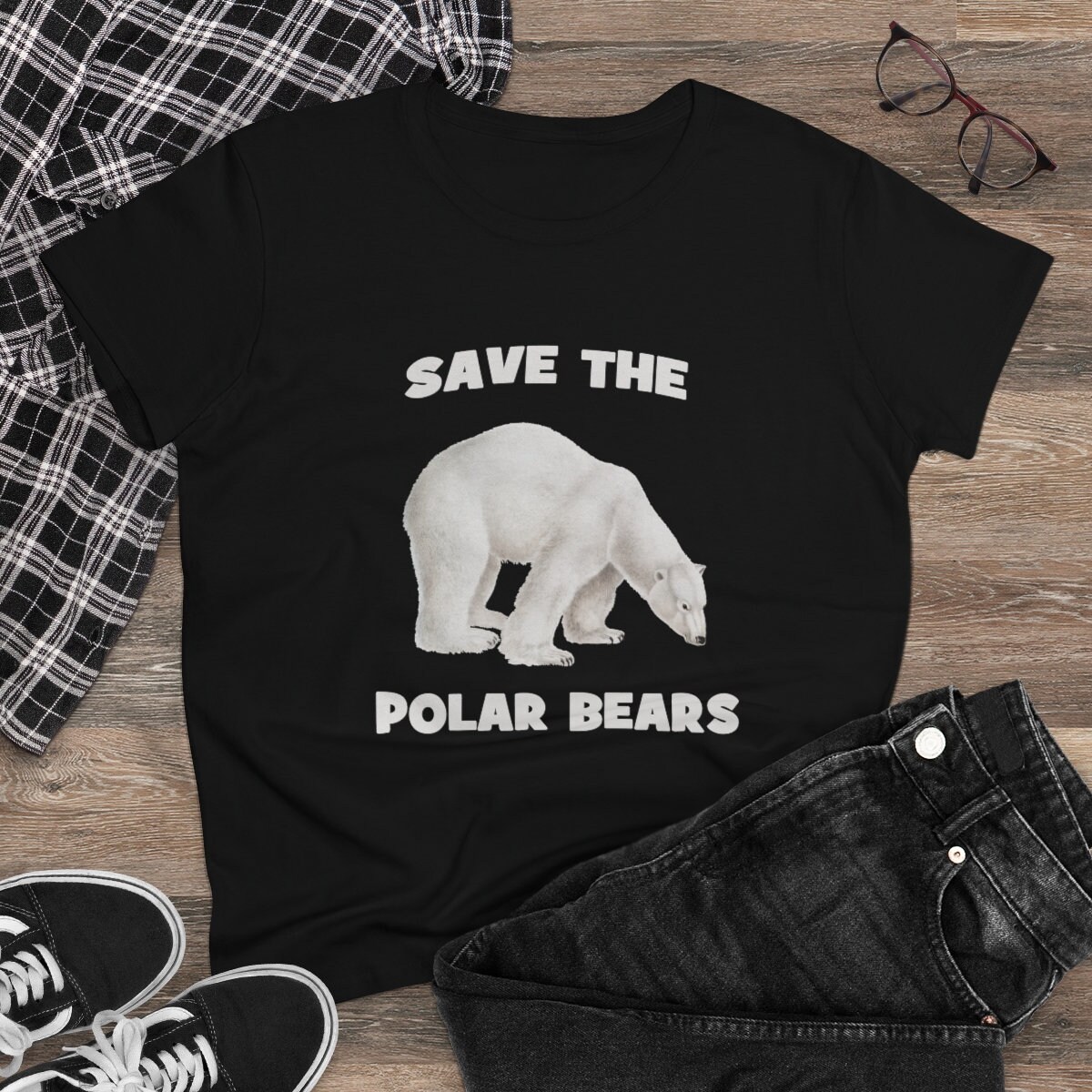 Save the Polar Bears TShirt Arctic Animals Lover Protect Etsy