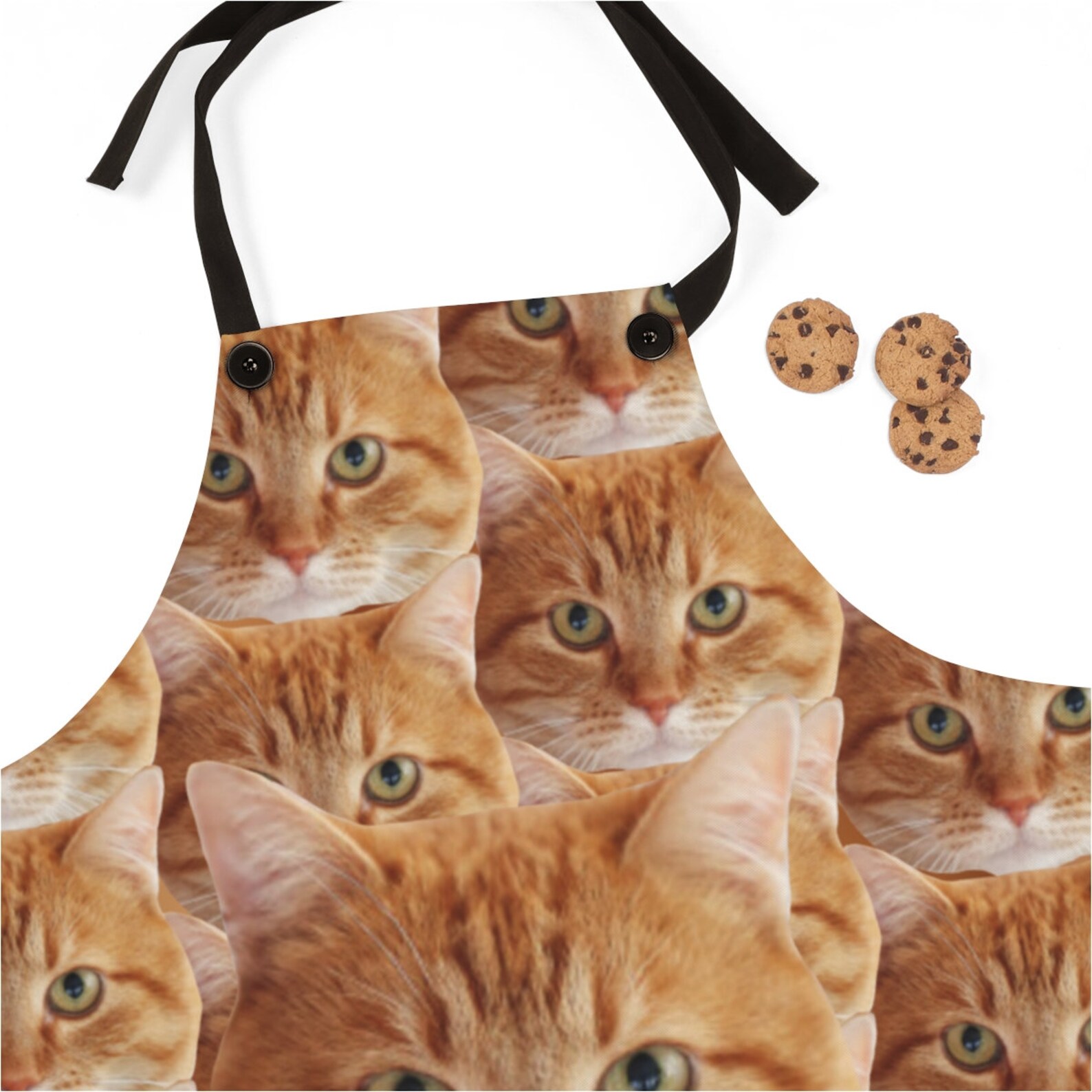 Custom Cat Photo Apron Funny Cat Lover Apron Personalized Etsy