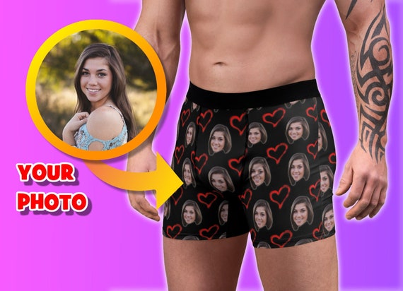 Custom Boxers With Face, Personalized Face Photo Underwear for Him, Face on  Men's Underwear, Customized Boxer Briefs, Valentine's Day Boxers -   Canada