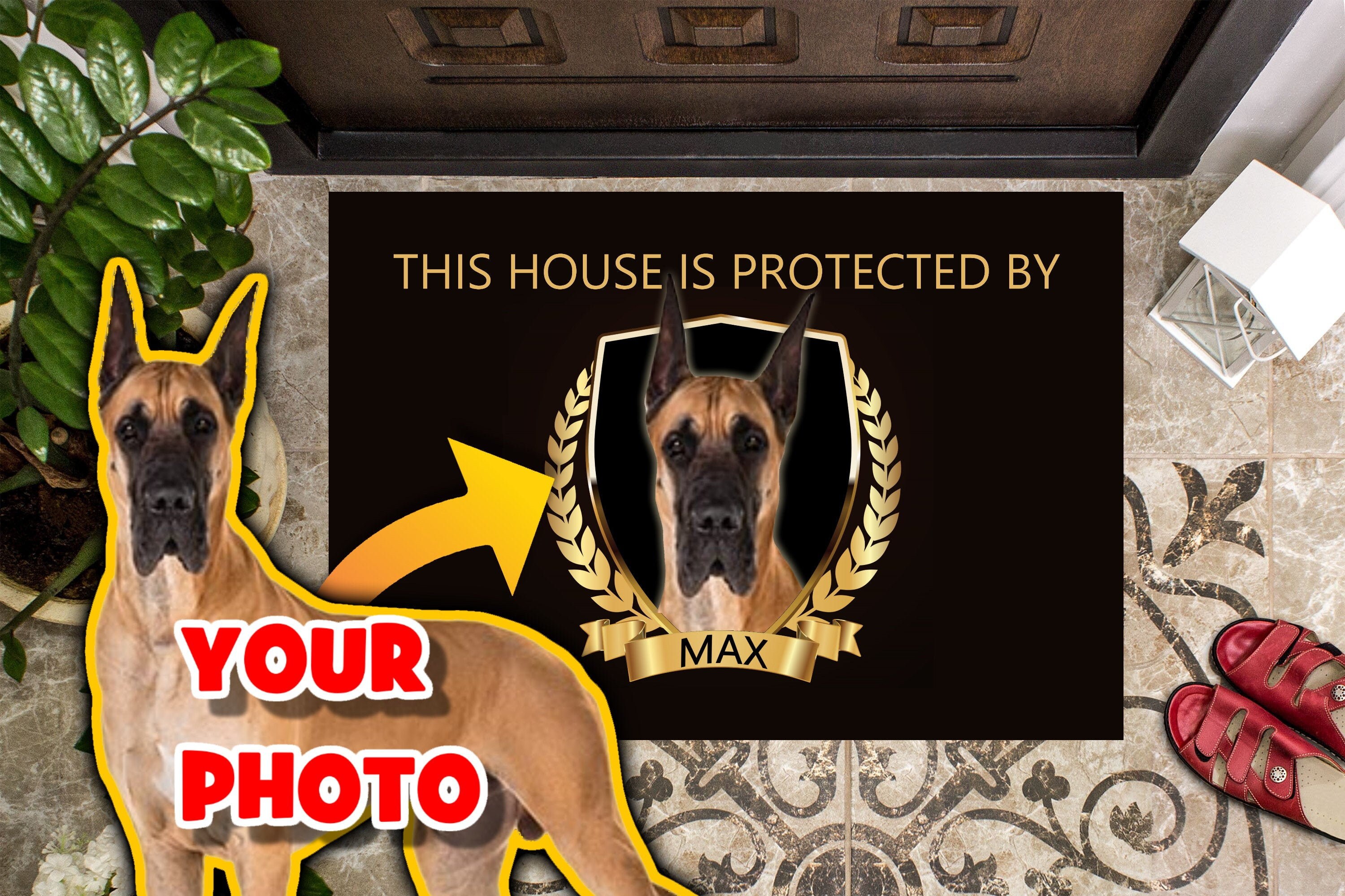 Custom Great Dane Doormat Personalized Great Dane Etsy