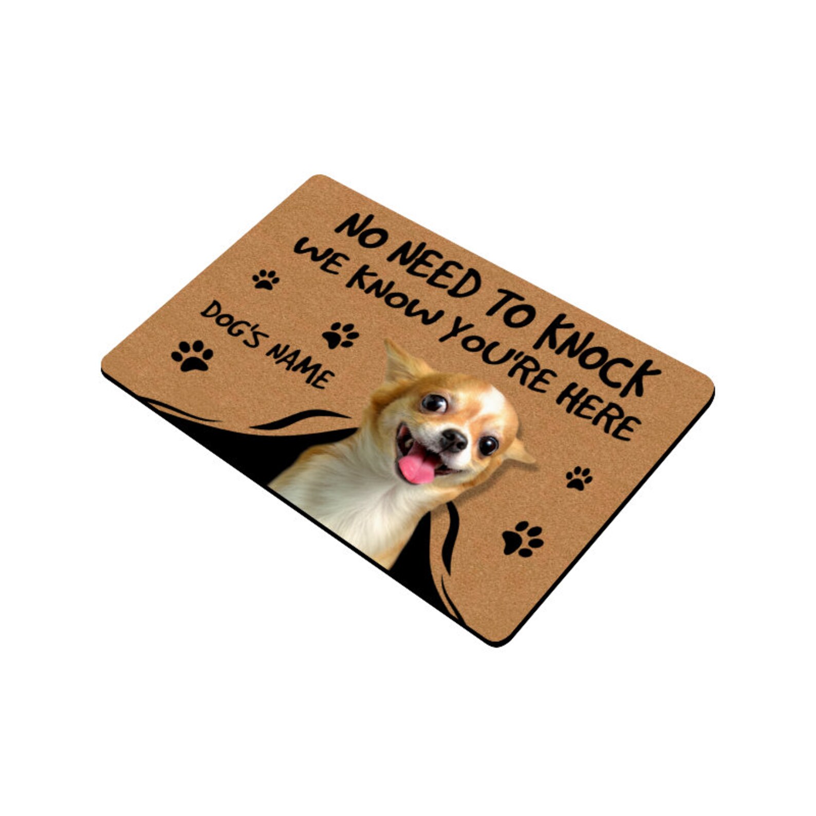 No Need to Knock We Know You're Here Dog's Doormat Etsy
