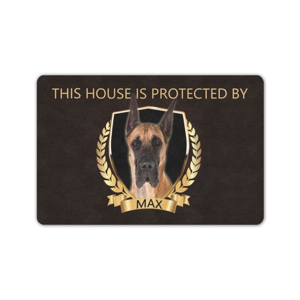 Custom Great Dane Doormat Personalized Great Dane Etsy