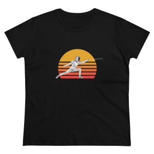 T-Shirt Uomo Scherma Fencer – Maglietta In Cotone 100% Pre-ristretto, Vestibilità Comoda, 165 G/m², Stampa Tema Schermidore