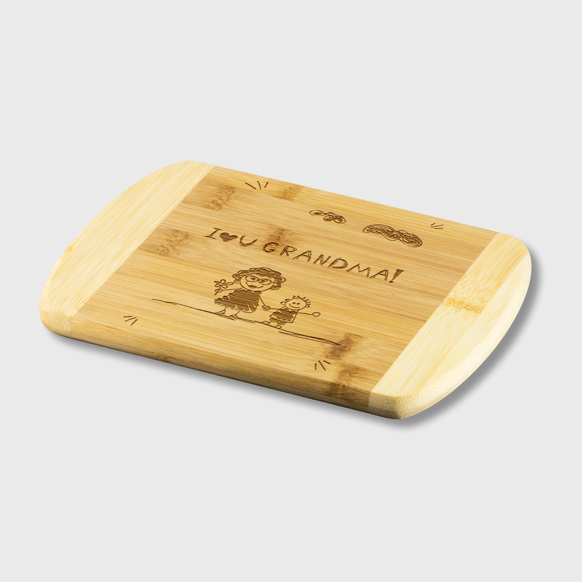 Custom Kid Drawing Cutting Board Personalized Grandma Gift Etsy