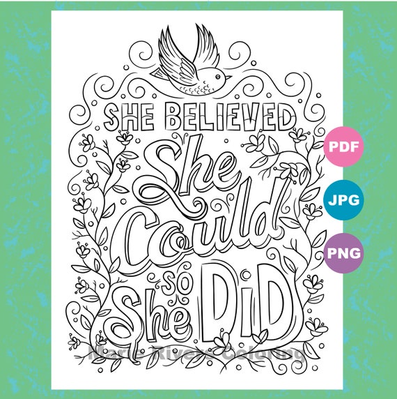 Download She Believed She Could Women S Empowerment Etsy