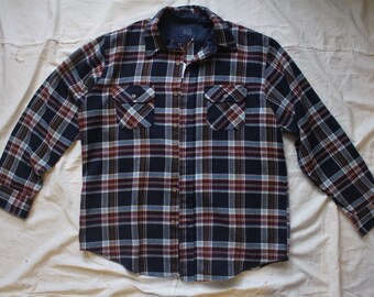 Wrangler western snapfront with sawtooth pocket flaps Medium classic plaid with white pearl snaps.