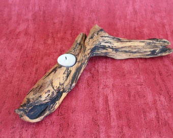 Candlestick driftwood, candlestick wood, tealight holder, candlestick, candlestick driftwood, driftwood, beach decoration driftwood