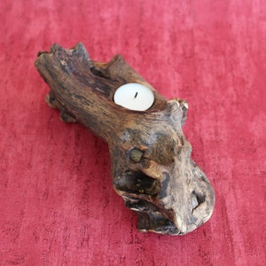 Kerzenständer Treibholz, Teelichthalter, Kerzenleuchter, Kerzenhalter Holz, Schwemmholz, Drift Wood, Candlestick Wood, Strand Deko Holz Bild 5