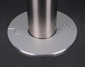 Rosetten 10 - 226mm Abdeckrosette geteilt Rosetten aus Alu eloxiert für Heizungsrohr Edelstahlrohr Treppengeländer Abwasserrohr V10 Ø10-226