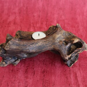 Kerzenständer Treibholz, Teelichthalter, Kerzenleuchter, Kerzenhalter Holz, Schwemmholz, Drift Wood, Candlestick Wood, Strand Deko Holz Bild 6