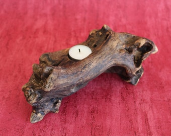 Candlestick Driftwood, Tea light holder, Candlestick, Candle holder Wood, Alluvial wood, Drift Wood, Candlestick Wood, Beach Decoration Wood