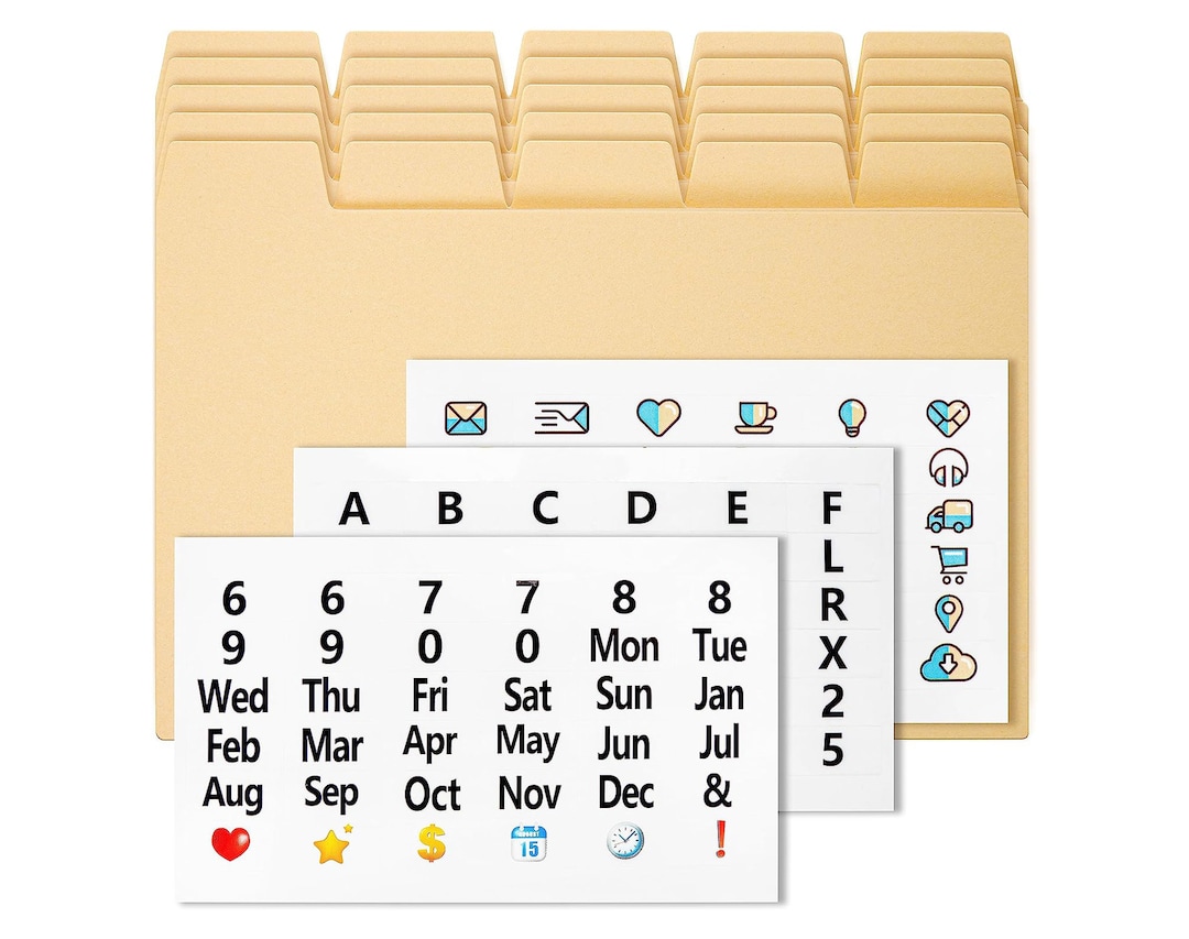 OFFILICIOUS Index Card Dividers 3x5 Set Heavyduty Index Card Organizer