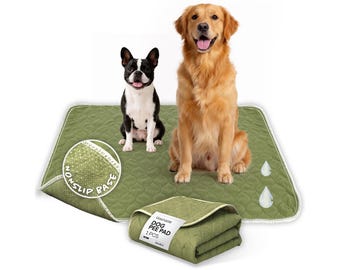 Washable Pee Pads for Dogs 23x35 – Reusable Puppy Pads for Pee Potty Training & Indoor Dog Potty – Nonslip, Large Waterproof Pet Mat