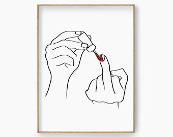 Nail Polish Line Art Etsy Nail Polish Line Art Etsy