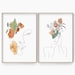 Woman Line Art Print Set of 2, Woman Line Drawing Wall Art, Living Room Wall Art, Woman Line Draw Illustration, Woman Line Art Poster Set 