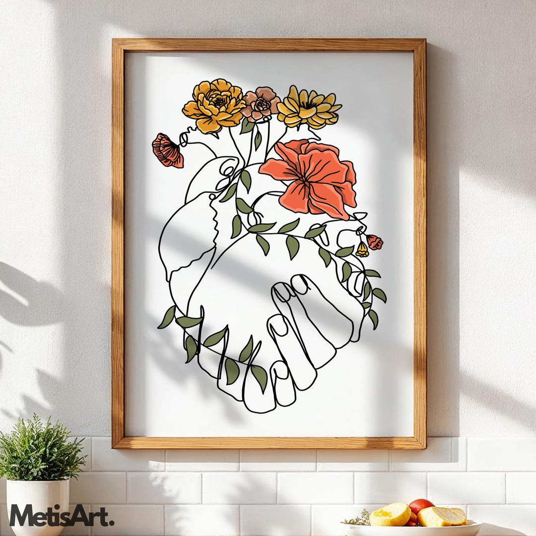 Floral Heart Anatomy Art Print: Medical Gift for Cardiologist - Etsy UK