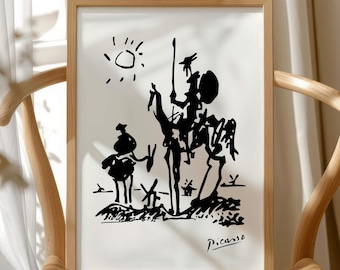 Lámina de Don Quijote de Picasso: Arte mural de estilo Art Déco (Descarga  digital) - Etsy España