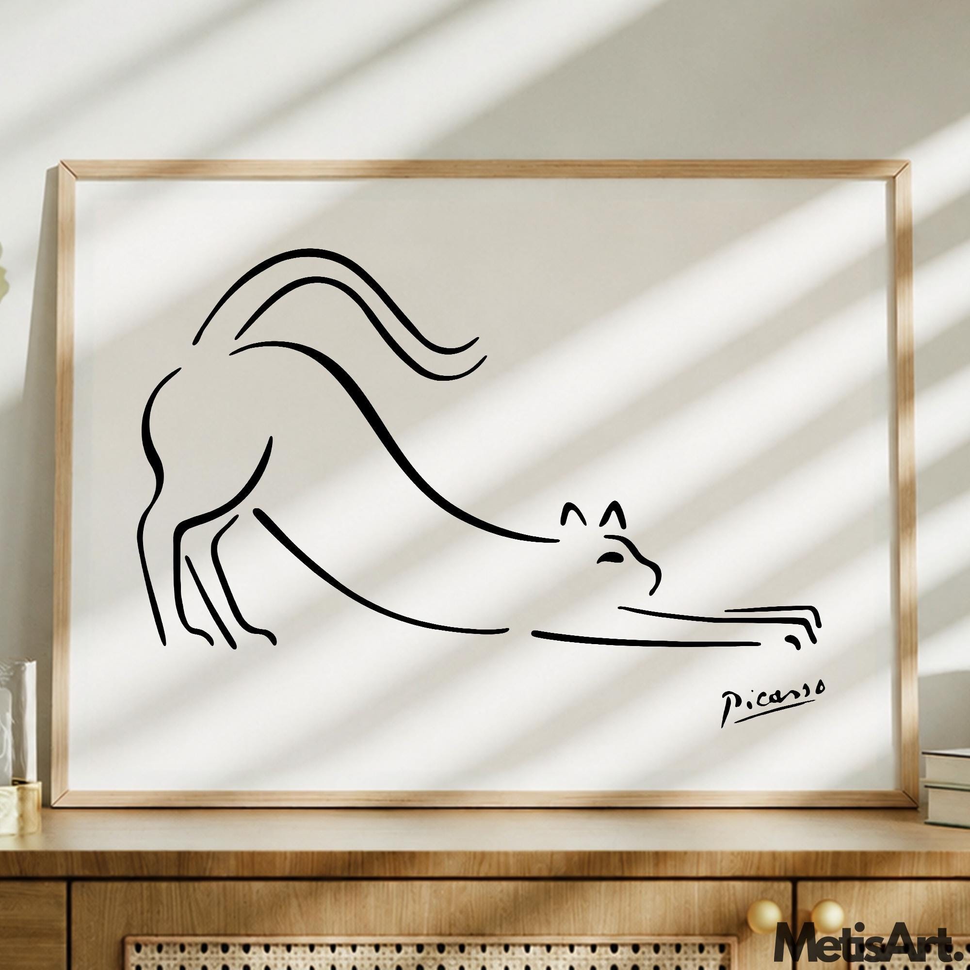 Picasso cat sketch - Etsy 日本