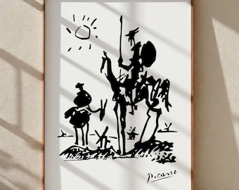 Don Quixote Picasso Sketch - Classic Exhibition Art Poster